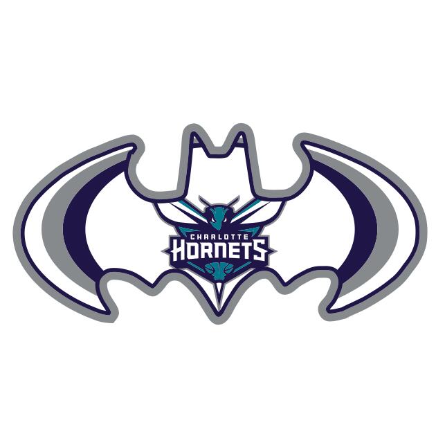 Charlotte Hornets Batman Logo fabric transfer